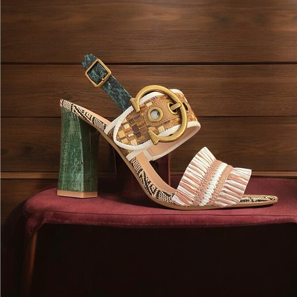 Coach Robin Raffia Sandals Size 8B - Picture 2 of 16